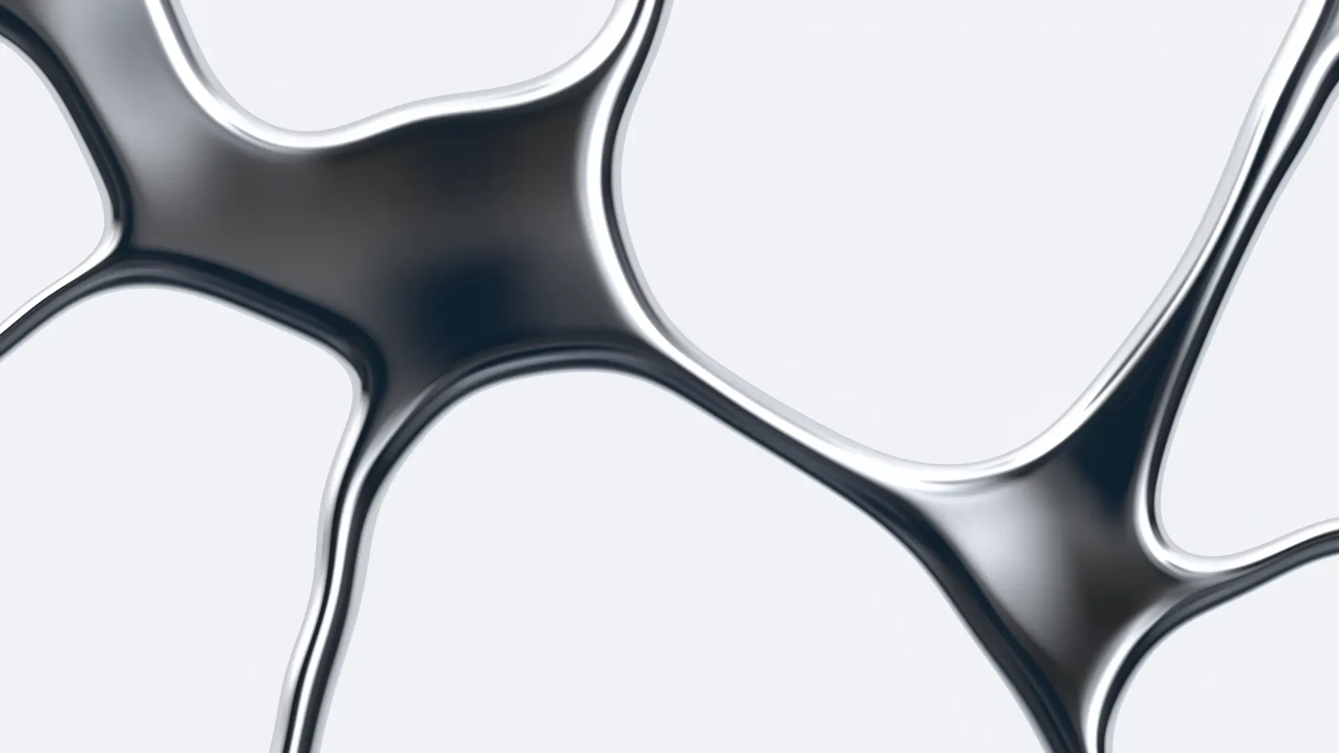 Close-up of the chrome render where the strands meet.